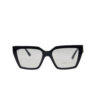 Jimmy Choo JC3017U 5000 Shiny Black Frame Demo Lens 52mm Women's Eyeglasses